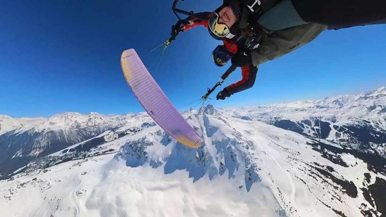 Parapente Courchevel - Vol tandem Col de la Loze - Bapteme parapente Alpes Savoie
